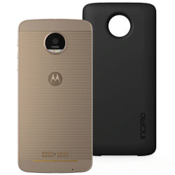 Motorola Moto Z Smartphone, Android, 5.5, 4G LTE, SIM Free, 32GB, with Incipio offGRID Power Pack Battery Mod White / Gold